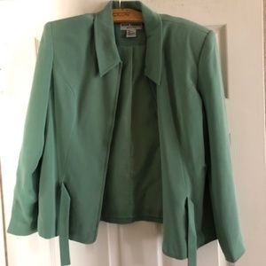 Anna Carole Petites Green Suit Coat and Pants